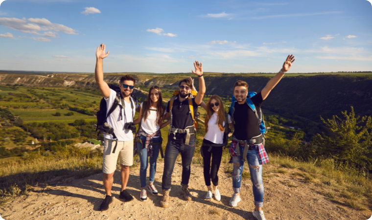 group of hikers